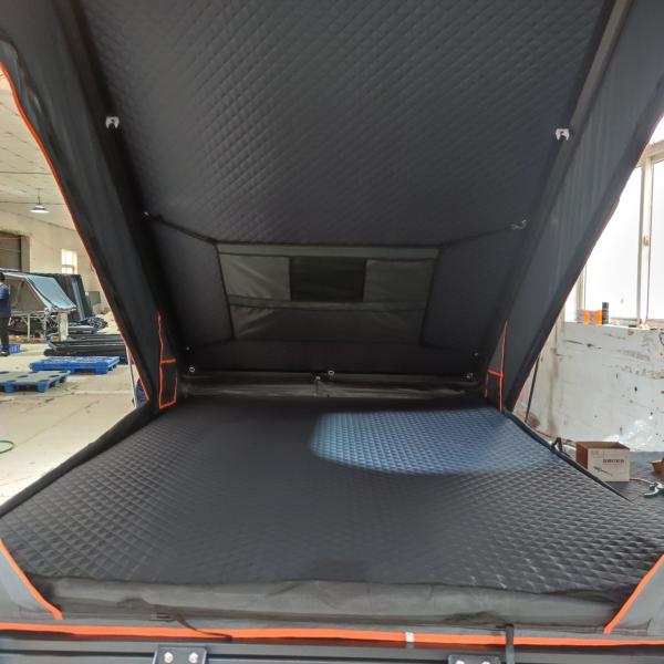 Tente de toit à coque dure 210x130 cm alliage d'aluminium pour le camping de camion SUV