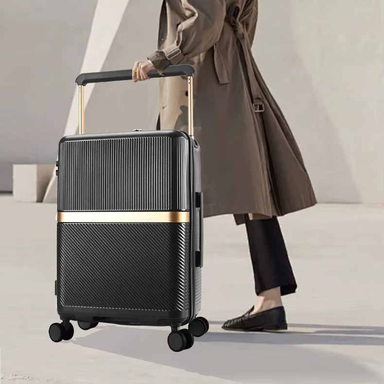 Factory Price 20-24 Inch Unisex Hard Shell Trolley Luggage Bag Set PC Aluminum Spinner Caster Lock School Business Travelling