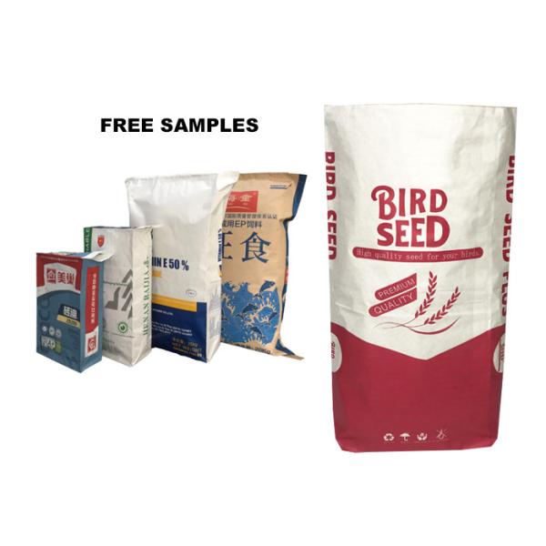 Белые бумажные мешки Multiwall Kraft качества еды Брауна нагревают - загерметизированные бумажные мешки