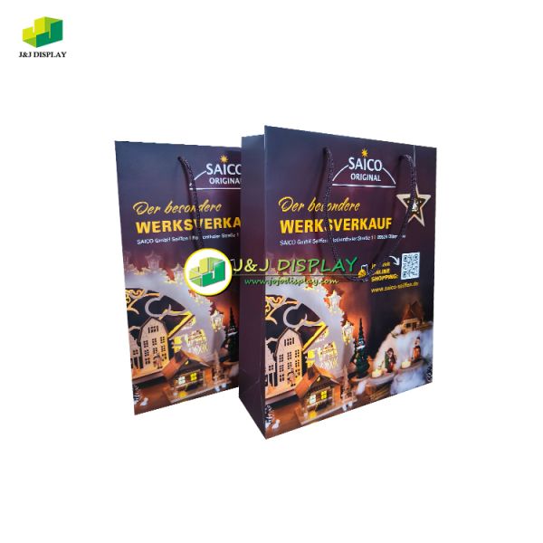 Cardboard Paper Shopping Hand Bag Custom Print Gift Packaging