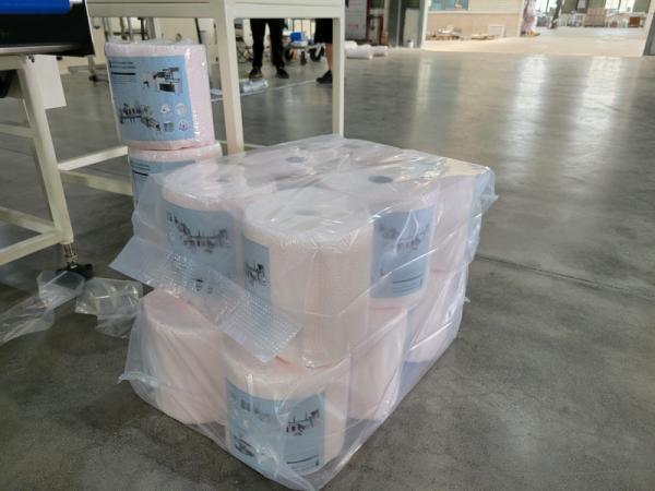 Fully Automatic Large Roll Fluffy Kitchen Towel Paper Maxi Roll Making Machine Production Line With Heat Shrink Wrapping Machine