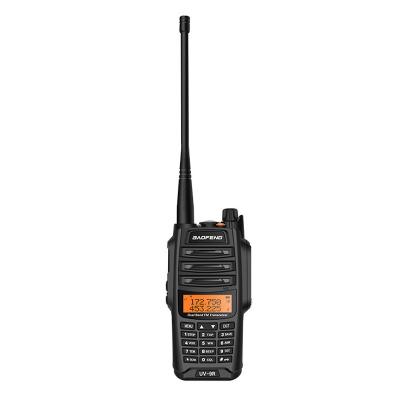 UV-9R UV Dual Band Waterproof e Dustproof Black Outdoor Walkie Talkie