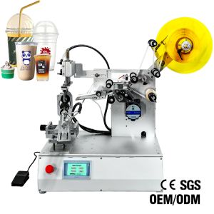 Tabletop Manual Semi Auto Labelling Machine Applicator For Round Bottle 220V