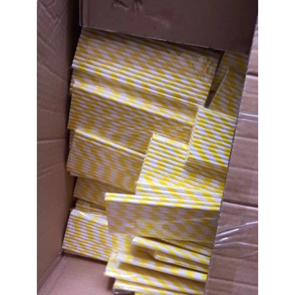 250pcs Biodegradable Customized Logo Black Paper Straws 197mm for Eco Friendly Products