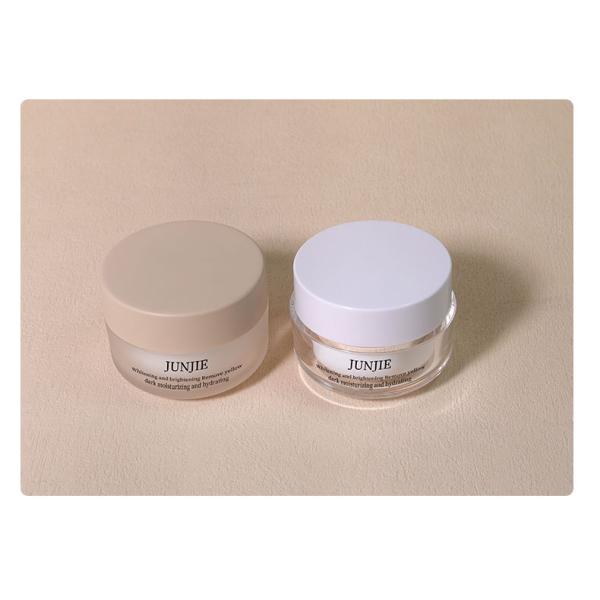 Personaliza las tapas de punta de tornillo 50g Vidrio de crema de cosméticos vacío para protector solar crema y lujo de la cara y el cuerpo crema de embalaje