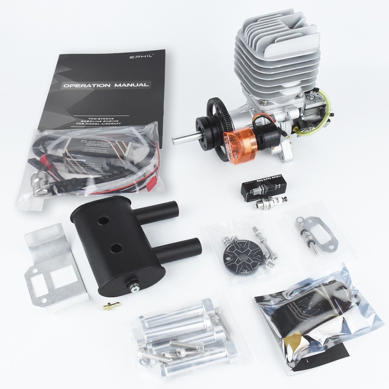 60cc-R PRO Model Gasoline/Electric Start Two-Stroke Rear Fixed-Wing Airplane Engine Drones Accessories