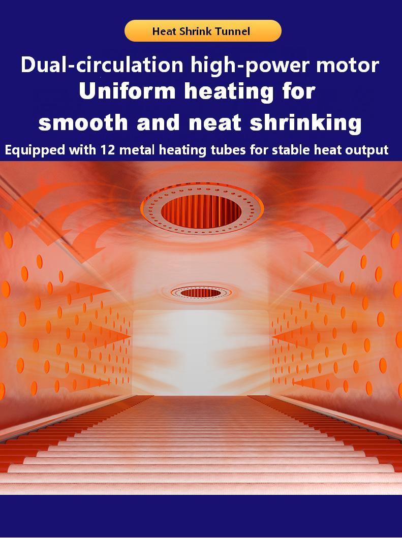 Fully Automatic High-Speed L-Type Sealing Cutting Heat Shrink Wrapping Machine PLC-Controlled Food Cartons Cans Tableware