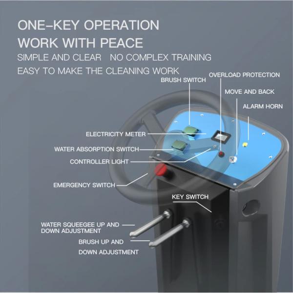 YZ-X5 China Proveedor Conducción de la máquina de lavado de pisos sin cable comercial automático
