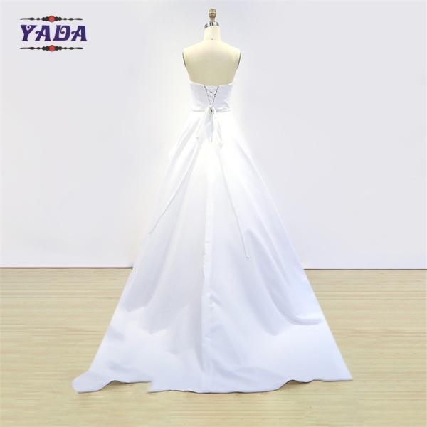 Elegante vestido vintage feito à mão de estilo coreano vestido sem alças vestidos de noiva mais recentes vestidos de noiva