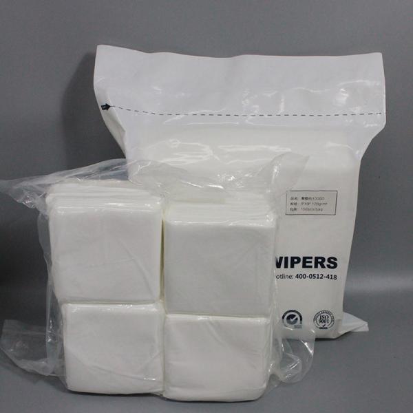 Do poliéster de papel da celulose 45% da sala de limpeza limpezas não tecidas pre molhadas de Hydroentangled 55% da mistura