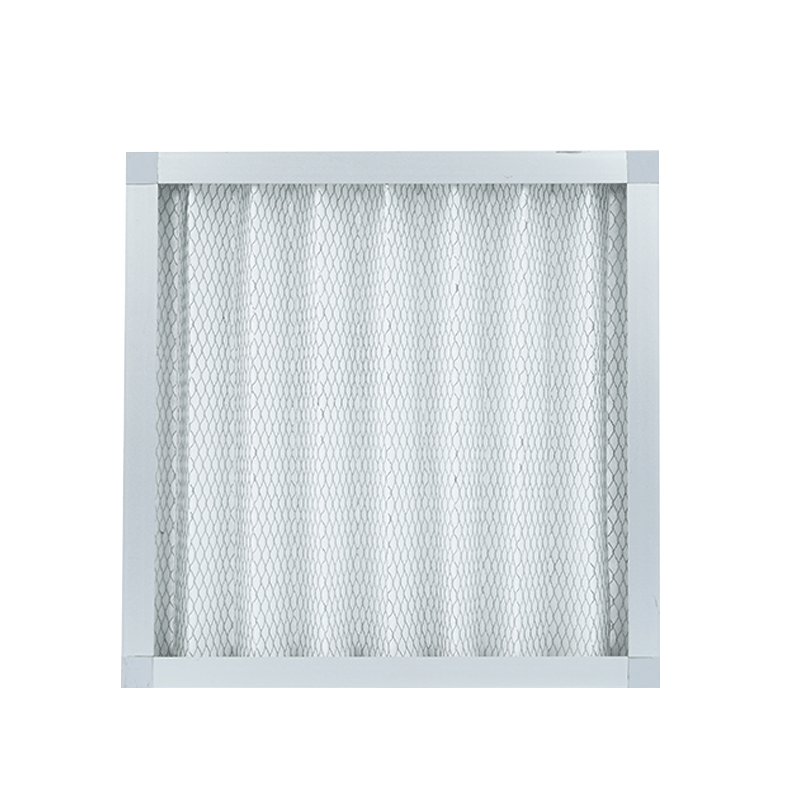 Industrial Multilayer HEPA V Bank Air Filter Screen Metal Frame Custom