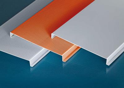 Residential Linear Metal Strip Ceiling 300mm Width  Suspended False  H-Shaped
