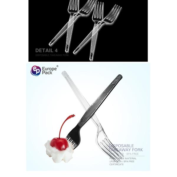 Food grade take away supplies disposable individual package plastic fork ps
