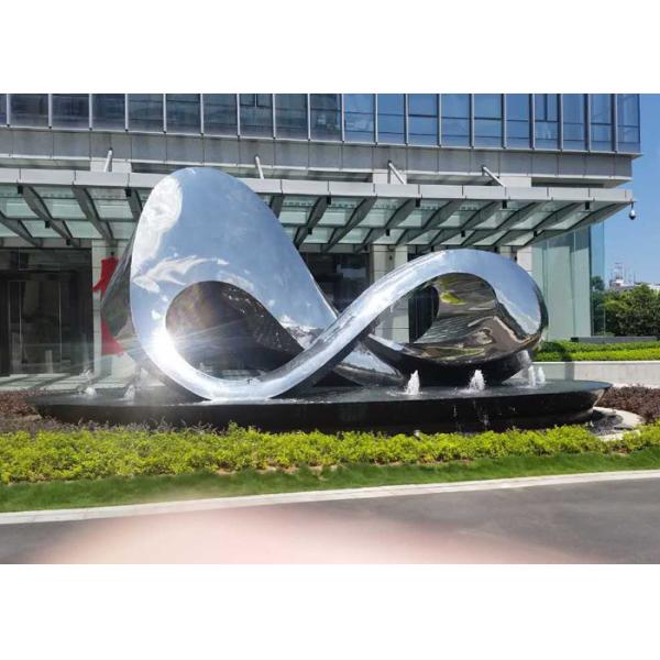 Sculpture extérieure polie par conception unique en métal pour la décoration de