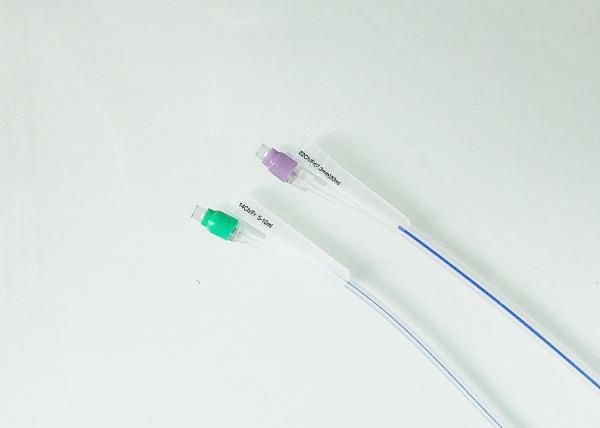 Compact Size 2 Way Foley Catheter Medical Silicone Material Space Saving