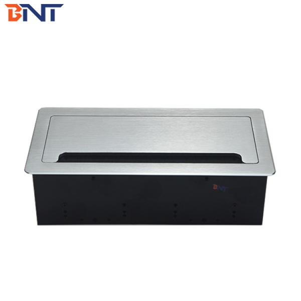 Aluminum alloy strong panel UK power recessed desktop power socket box