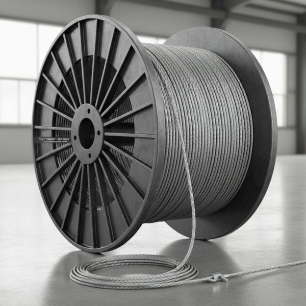 Galvanized Steel Aircraft Cable 1/16 Diameter 3000m Length with 1770 MPa Tensile Strength for Safety Protection