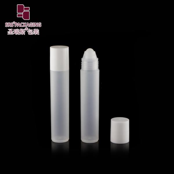 Smooth Surface 20ml Round Cylinder PP Plastic Roll On Bottle For Eye Care Serum