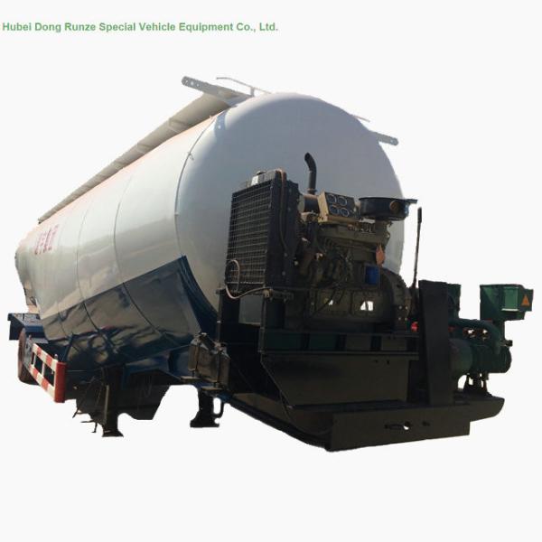 2 Axles V Type Tank Semi Trailer For Dry Powder Meterial Carry 40 - 45 M3 Capacity