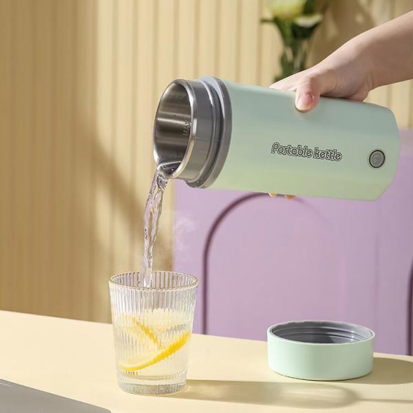 Copo Elétrico de Água Quente 500ml/18 oz Pequena Chaleira Elétrica Com Desligamento Automático 304 Aço Inoxidável