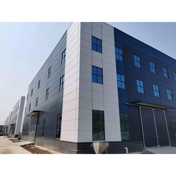 Prefabricated Steel Structure Warehouse with 1.2m Brick Wall and C&Z Purlin Brace for Low Maintenance Costs