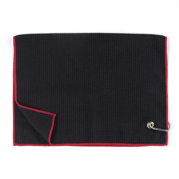 O waffle preto levando fácil de Microfiber de toalha do golfe de Microfiber tece toalhas de Microfiber