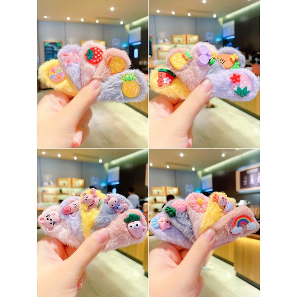 kids plush hair clip Hair accessories Baby cute hair bb hair clip Girl princess hair accessories