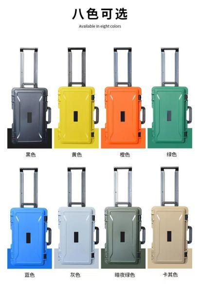 Customized Support ODM Waterproof IP67 Photographic Electronic Equipment Case with Pull Rod Wheel and Custom Logo Accepted