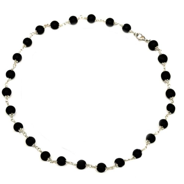 2025 Fashion Men's Casual Beaded Necklace Street Beat Cool Boy Metal Beaded Clavicle Chain