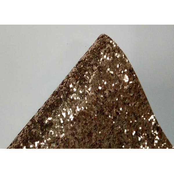 Synthetic Leather Pu Shiny Glitter Fabric , Black Sparkle Glitter Fabric