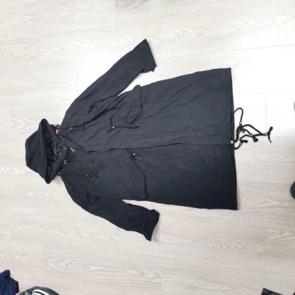 Ladies 2 Style Parka Hooded Jacket Contraction Bandage fashion and casual