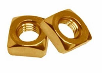 Zinc Plate Surface Brass Square Nut 8.8 Grade Small Size Lightweight