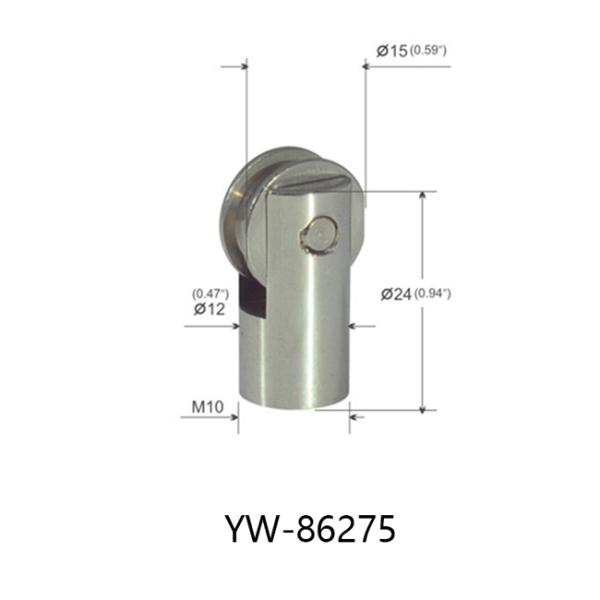 ∅15mm Dia Brass Plated Nickel Ceiling Hardware Part With Roller Shaft YW86275