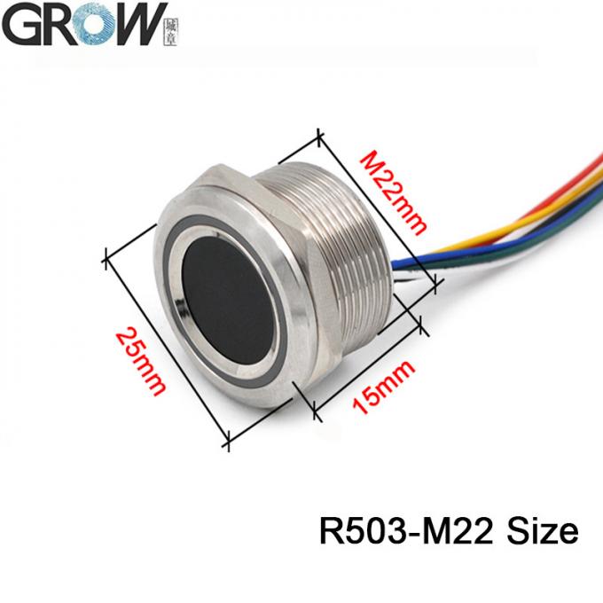 GROW R503-M22 DC3.3V 200 Кapacity Round RGB Ring Indicator LED Control Capacitive Fingerprint Module Sensor Scanner