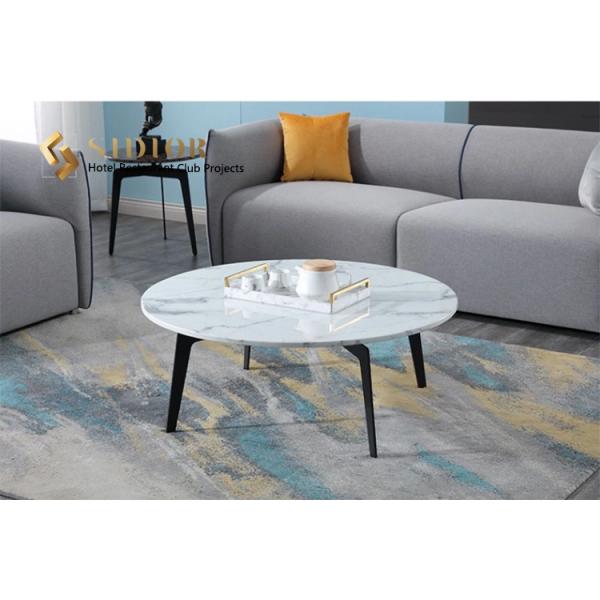 Coffee Table, Corner Table, Restaurant Center Table, Club Tea Table, Natural Marble Top,  Powder Coated Steel Base