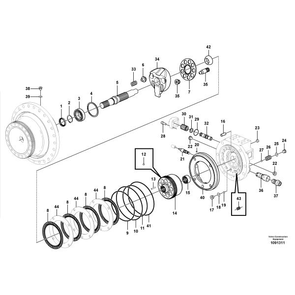 EC480 Vol-vo Excavator Final Drive Assy VOE 14727995 14593321