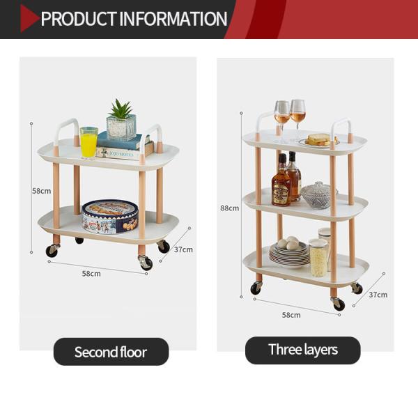 3 Tier kitchen plastic Household Multifunctional office storage rack cart