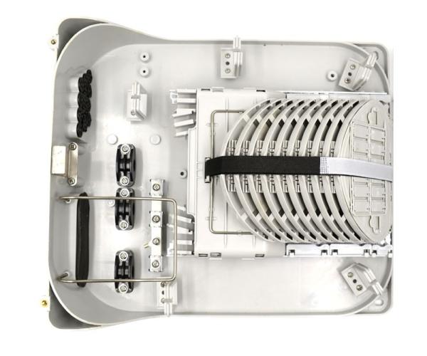 144 Fibers 10 x 12 SC Fiber Optic Termination Box 2 Ports 6 Trays Durable