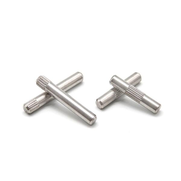 0.25in Metric Solid Spiral Knurled Dowel Pins 304 Stainless Steel