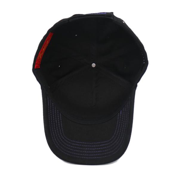 Casquette de baseball à 5 ​​panneaux taille unique/taille personnalisée en tissu de nylon avec boucle en corde de nylon sur le devant