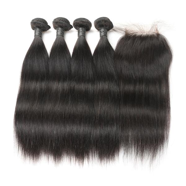 Genuine Raw Indian Remy Human Hair Extension Weave No Synthetic Hair