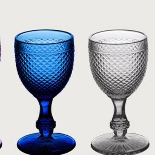 Горячая продажа элегантный бриллиантовый дизайн толстые белые бокалы для свадебного мероприятия