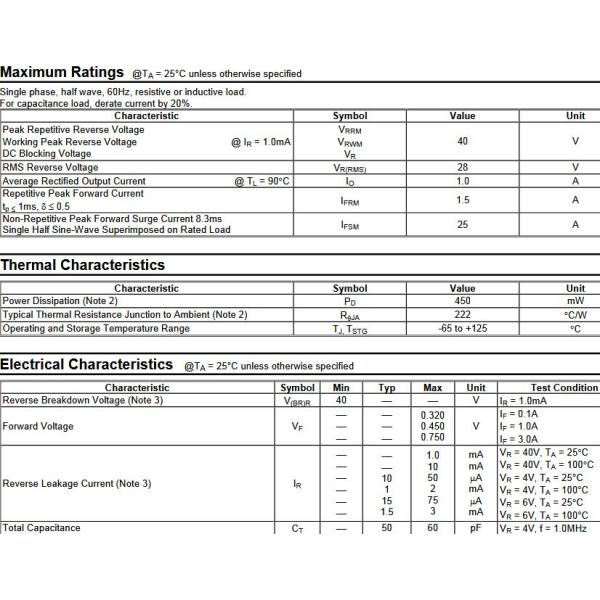 Electronic Components Rectifier Diode Schottky 40V 1A 2-Pin SOD-123 T/R 1N5819HW-7-F Integrated Circuits