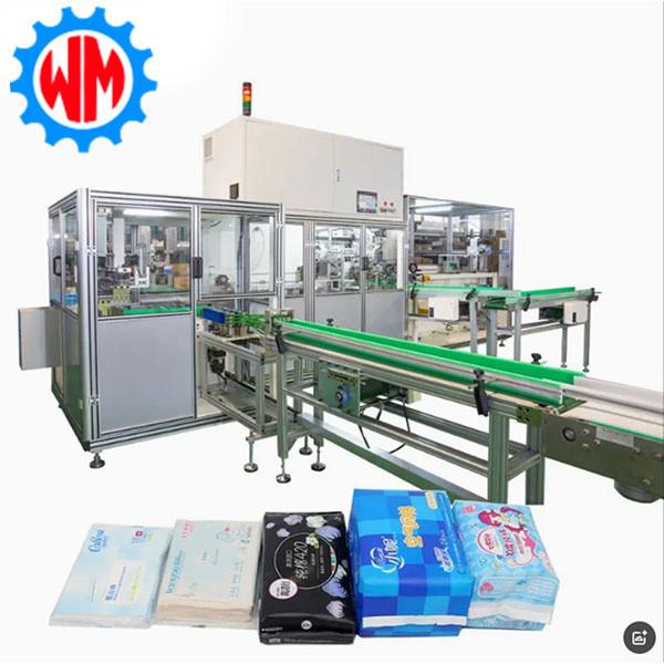 16.5KW Intelligent Sanitary Napkin Packaging Machine Easy Operation Adult Diaper Packing Machine