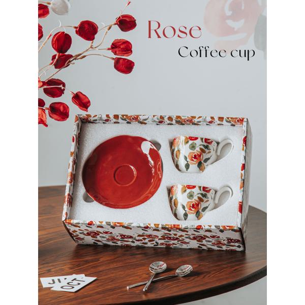 British Classical Fashion Ceramic Espresso Cups And Saucers Perfect For Garden Parties