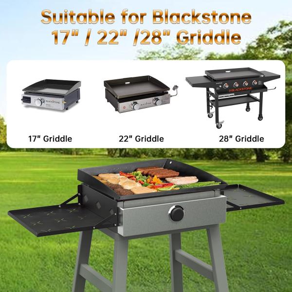 Work Process Heavy Duty Grill Side Shelf for Blackstone Griddle Griddle Accessories