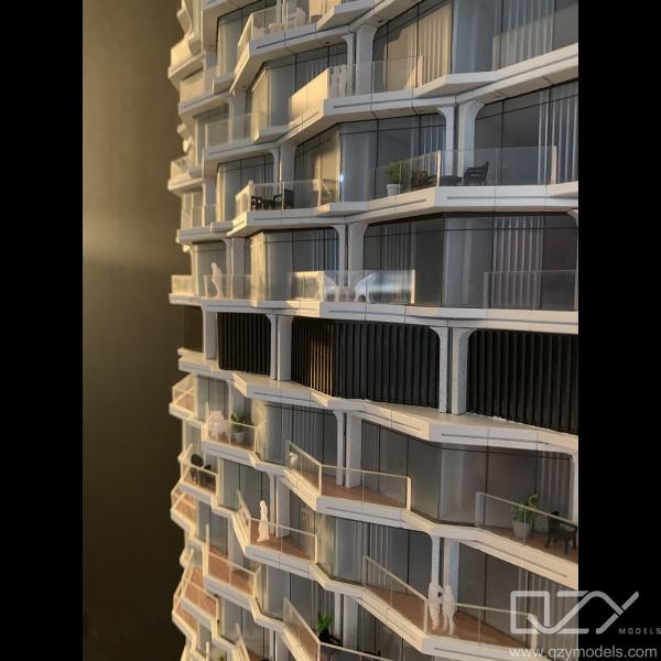Масштабная архитектурная концепция Модель знаменитых зданий Дубай W Residences DARGLOBAL 1/125