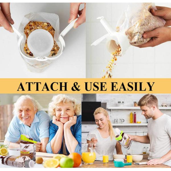 Пластмасса Zwish льет зажим сумки хранения еды для запечатывания еды