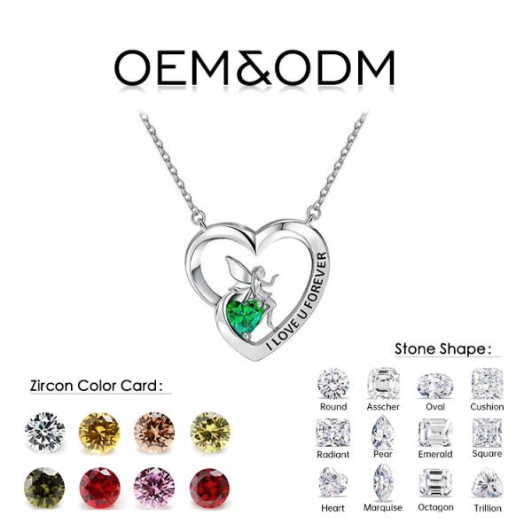 18K Gold Plated 925 Sterling Silver Square Cubic Zirconia Pendant Necklace