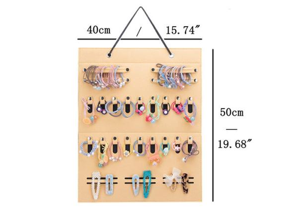 Double Layer Felt Headband Holder Organizer Felt Wall Hanging Organizer for Hair Clips